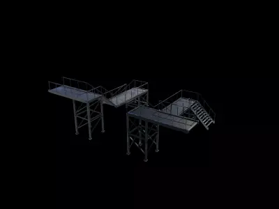 idustrial stairs 3D model