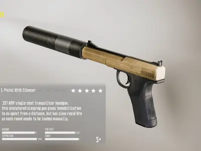 WU Single-Shot Tranquilizer Handgun 3D model