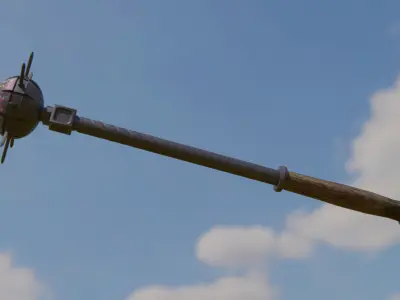 bludgeon  mace  medieval blunt weapon weapon Low-poly 3D model