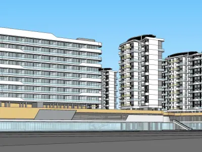 Sketchup Commercial Office Complex 245 3D model