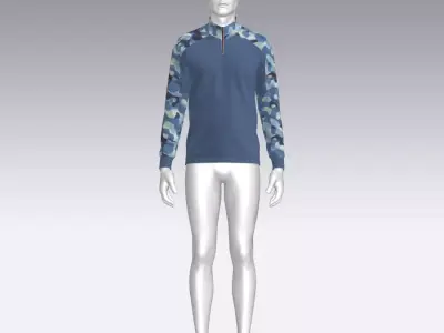 Military T-shirt Low-poly 3D model buy