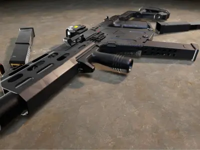 Kriss Vector Submachine Gun Low-poly 3D model