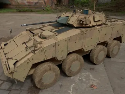 CM34 Clouded Leopard Armoured Vehicle Low-poly 3D model