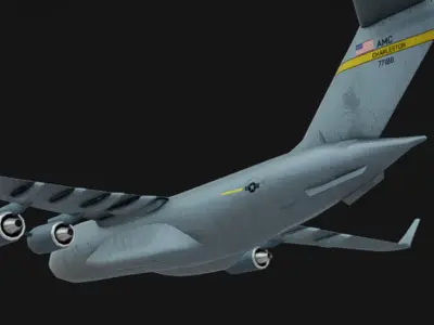 C-17 Airplane Low-poly 3D model