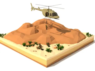 Polygon Military Combo Pack Low-poly 3D model