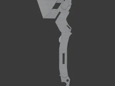 Metal Axe Low-poly 3D model buy