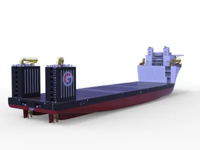 Cruella Heavy Lift Vessel  Low-poly 3D model
