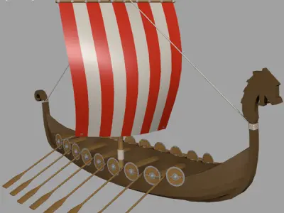 Viking ship 3D model get