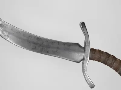 Dagger sword Low-poly 3D model 19
