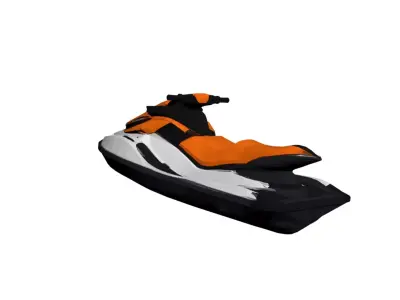 Generic Jet Ski Low Poly Personal Watercraft Low-poly 3D model