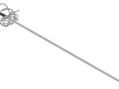 Pointed Sword Rapier 3D model
