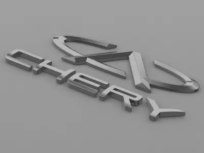 chery logo 3D model by 3dlogoman