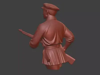 Military sculpture warrior military battle war hero soldier 3D print model purchase