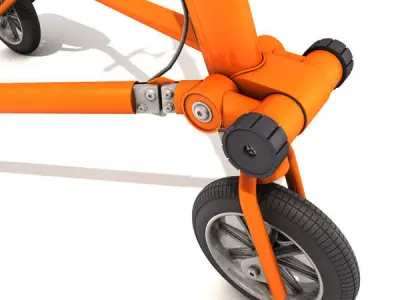 trikke orange scooter 3D model