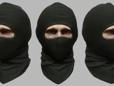 Military Balaclava Low-poly 3D model