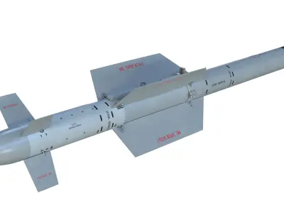 KAB-50C  KAB-50TV  and  KAB-50L guided air bomb 3in1 Low-poly 3D model