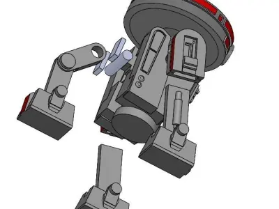 T3 K10 Droid for 375in and 6in Figure Diorama 3D print model