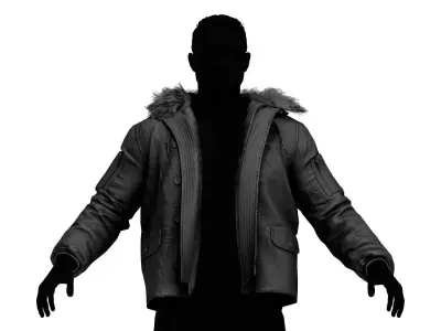 HOUND WOLF SQUAD JACKET - N 3B PARKA Low-poly 3D model