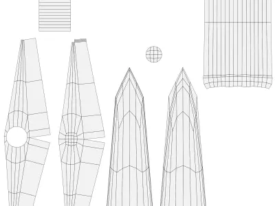Stylized Fantasy Dagger Low Poly Low-poly 3D model