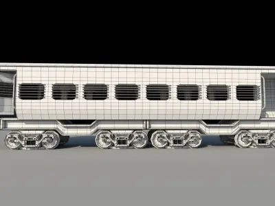 Indian railway coach 3D model