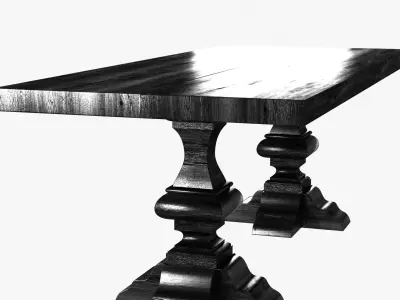 Clubcu reclaimed elm table 3D model