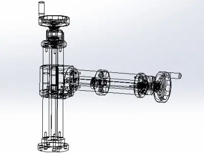 The Xz axis manual adjustment mechanism 3D model