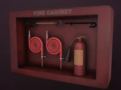 FIRE CABINET ASSET Low-poly 3D model