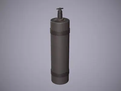 Gastank metal bottle Free low-poly 3D model