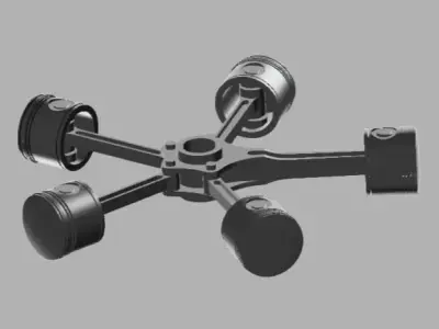Radial Engine 3D model