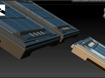 PACK - 3 SCI FI ASSEMBLABLE TILES 3D print model