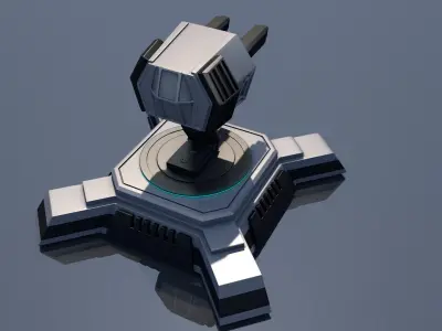 Machine gun 3D model by dibacgi