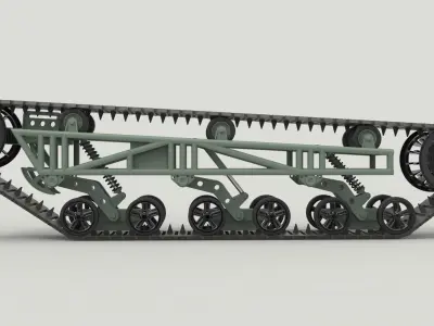 Track armoured vehicle 3D model