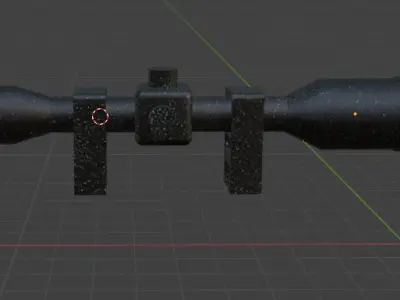 Gun scope Low-poly 3D model