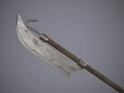 Medieval Polearms Low-poly 3D model