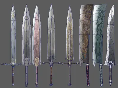 weapon sword Low-poly 3D model buy