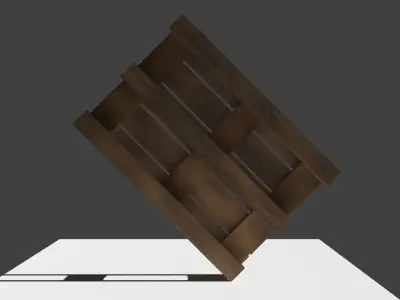 Palette piece of wood 3D model