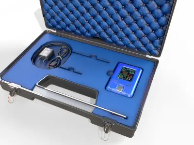  Digital Radiation Dosimeter Low-poly 3D model