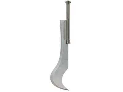 Curved sword 4 Low-poly 3D model