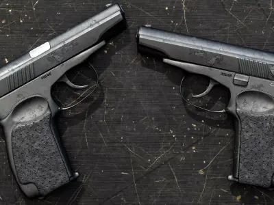 Modern Semi Automatic Pistol Handgun 3D model