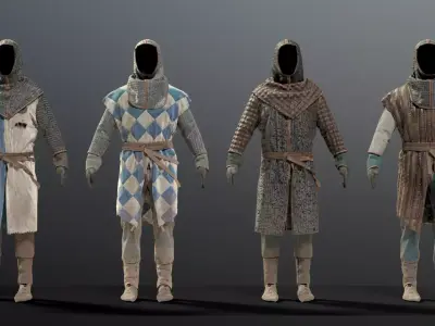 SOLDIER Medieval infantryman 3D model