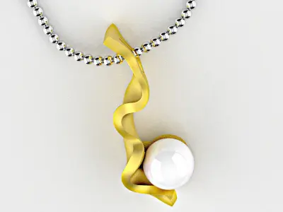 Pearl pendant 3D model