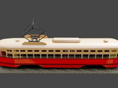 PCC SNCV Tram Low-poly 3D model