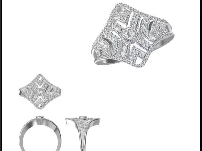 JCD Format  Antique wedding rings jewellery files for sale 3D print model