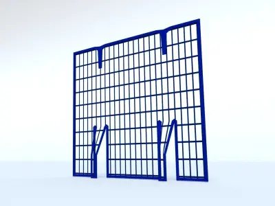 Brick guard for scaffolding Low-poly 3D model