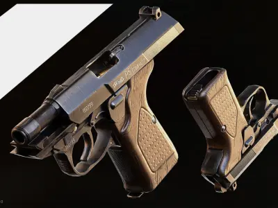 Walther P5 Compact Low-poly 3D model