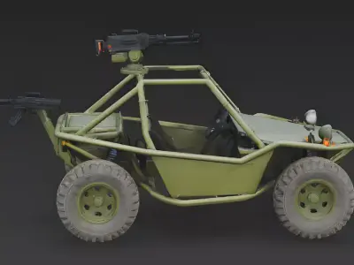 Fast-Attack Scout Buggy 3D Model Low-poly 3D model