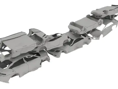 Destroyed cars Vol 2 3D model purchase