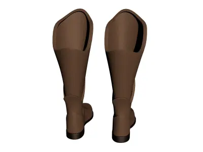 Boots pair of Low-poly 3D model
