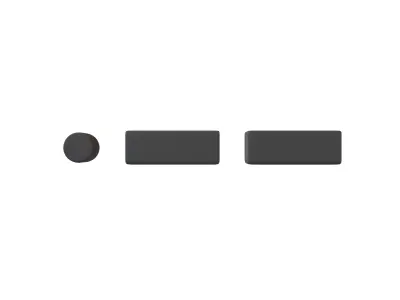 Morse Code W v1 001 Low-poly 3D model
