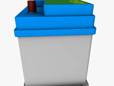 car accumulator Low-poly 3D model
